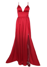 Sexy Deep V Neck Backless Maxi Dress