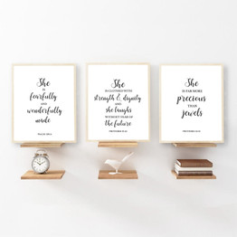 Bible Verses Quote Wall Art Canvas