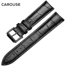 Carouse Watchband Soft Calf Genuine Leather Watch Strap 18mm 20mm 22mm 24mm Watch Band for Tissot Seiko Accessories Wristband