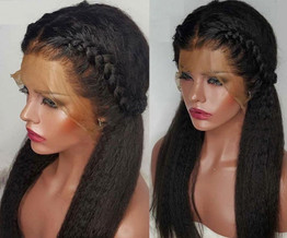 Kinky Straight Wig Pre Plucked Glueless