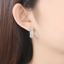 'Brillare' Earrings - 18K Yellow/White Gold Finish