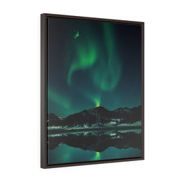 Name of Allaah Aurora Borealis Vertical Framed Premium Gallery Wrap Canvas