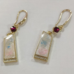 Boho Ethnic Multicolor Stone Drop Dangle Earrings - Native Tribal Women Vintage Earrings