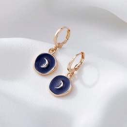 Delicate Moon Star Earrings for Women Korean Fashion Drop Earrings Engagement Party Jewelry Dangle Earrings Gifts