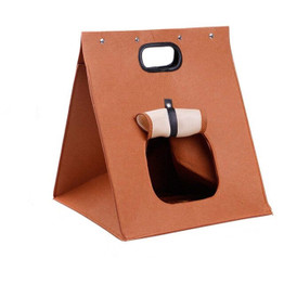 Multi-functional Pet Bed Felt Puppy Cat Washable Collapsible Cat Bed House Warm Nest For Cat Portable Carrier Bag Outdoors