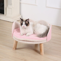 Winter Warm Soft Comfortable Cat Nest Cute Velvet Kitten Cushion Puppy Cozy Sleeping Medium Dog Bed Stylish Supplies Pet Bed