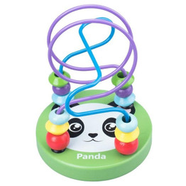Wooden Toys for Kids  Wooden Circles Beads Wire Maze Roller Coaster Educational Toys