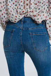 Mid Waist Skinny Jeans in Light Denim