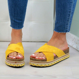 Women's  Fashion Heel Platform Beach  Slippers