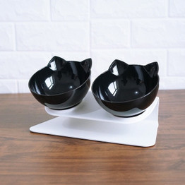 Non-slip Cat Bowls Double Bowls With Raised Stand!! Pet Food And Water Bowls For Cats Dogs AND Cats!