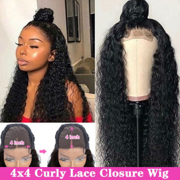 BEAUDIVA Brazilian Kinky Curly Human Hair Wig PrePlucked 13*4 Lace Front Human Hair Wigs with Baby Hair Curly Lace Front Wig
