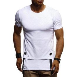 Men's Fit Short Sleeve O Neck Slim Muscle Bodybuilding T-shirt