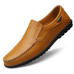 Men's Shoes - Genuine Leather Flats Breathable Casual Shoes