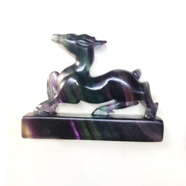 Rainbow Fluorite Deer