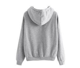 Women Hoodies Casual Kpop Finger Heart Love Pattern Hooded Sweatshirt