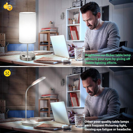 3-Way Dimmable Bedside Nightstand Lamps