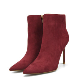 Women Ankle Boots Booties Casual Pointed Toe Shoes High Heel Stiletto Pump