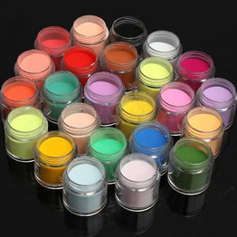 24 Colors Acrylic Manicure Nail Art Powder Dust Decoration