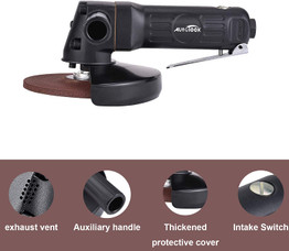 Angle Grinder, 5-Inch Air Angle Grinder by Auto lock, Pneumatic Angle Grinder.