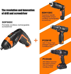 3.6V MAX Cordless Screwdriver, 2.0Ah Li-ion with Battery Indicator, 31 Accessories.
