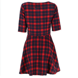 Red Plaid Mini Dress