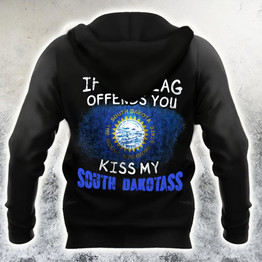 If The Flag Offend You Kiss My South Dakotass Shirt Patriotic Humor South Dakota T-Shirt