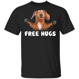 Dachshund Free Hugs T-Shirt Cute Dog Shirt Gift For Dog Lovers