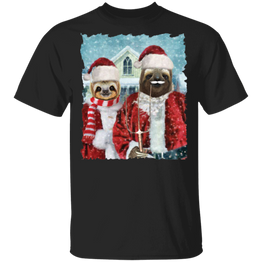 Sloth Couple Christmas T-Shirt Cute Animal Ugly Christmas Shirt Couple Gift For Grandparent