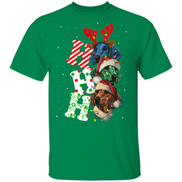 Dachshunds Ho Ho Ho Christmas T-Shirt Funny Dog Christmas Shirt Xmas Gift For Bestie