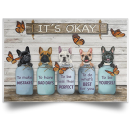 Butterfly Frenchie It's Okay Poster To Do What's Best For You Office Decor For Frenchies Lovers