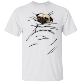Sweet Sleeping Pug Dog T-Shirt Holiday Gift For Pug Lover Sleep Lovers Cute Humor Pug Shirt