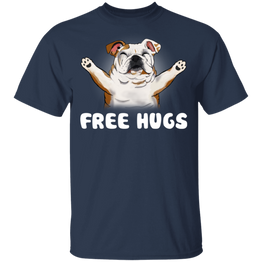 Bulldog Free Hugs T-Shirt Cute Gift For Bulldog Lovers