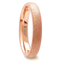 Rose Gold Plated Tungsten Wedding Band