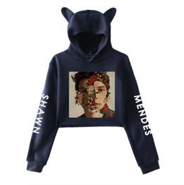 Shawn Mendes Crop Top Cat Ear Hoodie