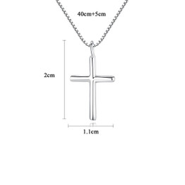 925 Silver Chain Cross Pendant Necklace Jewelry