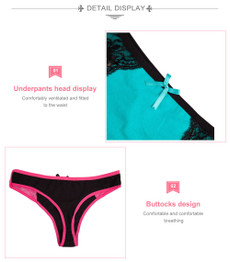 Lace Transparent Sexy Low Waist Seamless Thong