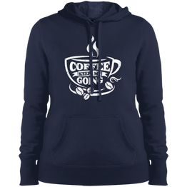 Ladies' Pullover Hooded Sweatshirt Coffee Keeps Me Going