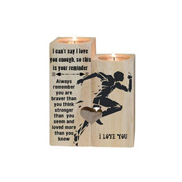 Wooden Candle Holder - Husband to Wife