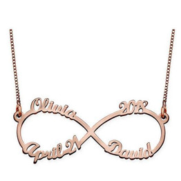 JOSEOD 4 Name Custom Infinity Necklace