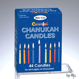 Chanukah Candles, Multicolor, 44/color Box