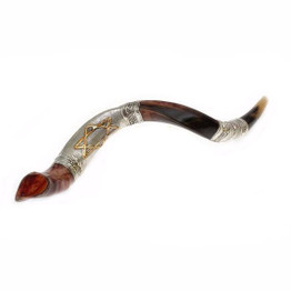 Yemenite Silver Shofar Design Star Of David