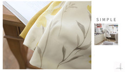 Solid Color Modern Simple Small Floral Curtains for Living Dining & Bedroom