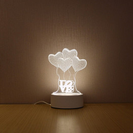 Creative 3D LED Novelty Illusion Night Lamp For Home Decor