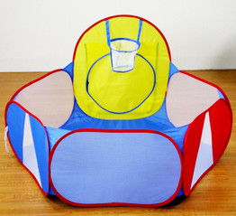Kids Ball Pit Ball Tent Toddler Ball Pit with Basketball Hoop(Balls not Included)