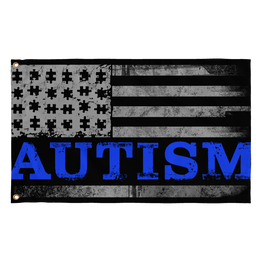 Autism Blue - Puzzle Pieces Real Flags