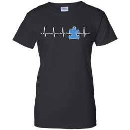 Autism Heartbeat Puzzle Piece