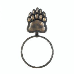 IRON BEAR PAW TOWEL RING