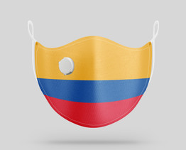 Colombia Flag Designed Face Masks