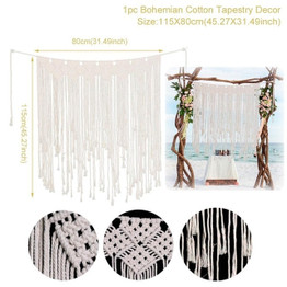 Huiran Rustic Wedding Backdrop Curtain Decor Wedding Party Supplies Ins Macrame Curtain Tapestry Weeding Decoration for Weddings