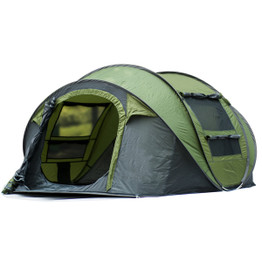 Outdoor 3-4 Persons Camping Tent Automatic Opening Single Layer Canopy Waterproof Anti-UV Sunshade